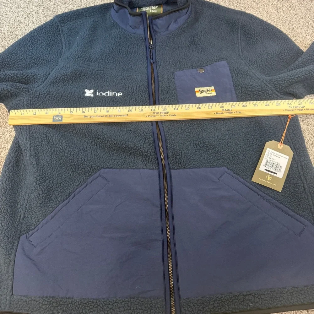 Howler Bros Chisos Fleece Jacket Mens XL Nightshade Blue Full Zip Iodine NEW